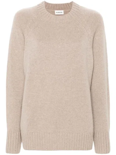 P.a.r.o.s.h . Raglan Sleeve Knit Sweater In Neutral