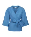 P.a.r.o.s.h Blue Linen And Viscose Blouse