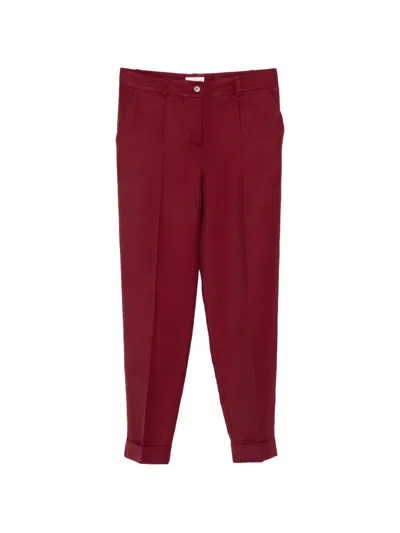 P.a.r.o.s.h Raisa Button Tailored Trousers In Red