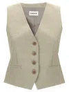 P.a.r.o.s.h Raisa Gilet Beige In Neutral