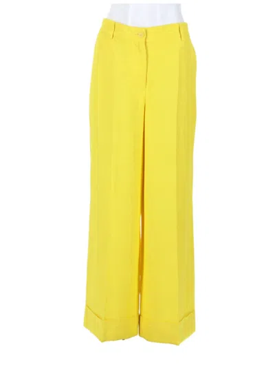P.a.r.o.s.h Pressed-crease Straight-leg Trousers In Yellow