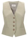 P.a.r.o.s.h Raisa Gilet Beige In Neutral