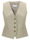 P.a.r.o.s.h Raisa Gilet Beige In Neutral