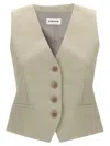 P.a.r.o.s.h Raisa Gilet Beige In Neutral