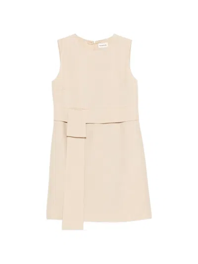 P.a.r.o.s.h Rania Belt Sleeveless Mini Dress In Neutral