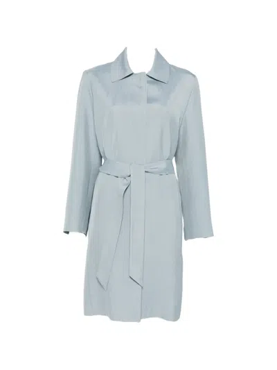 P.a.r.o.s.h Rania Long-sleeve Belt Coat In Blue