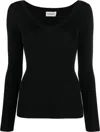 P.a.r.o.s.h Parosh V-neck T-shirt In Black