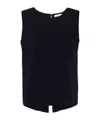 P.A.R.O.S.H REAR-SLIT CADY BLOUSE
