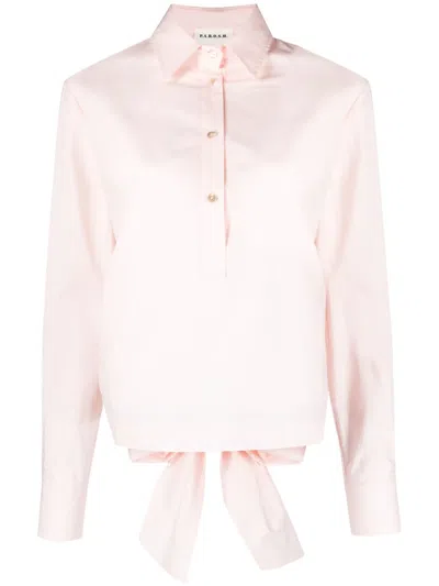 P.a.r.o.s.h Rear-tie Cotton Shirt In Pink