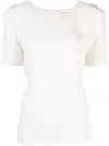 P.a.r.o.s.h Rear-tie Crepe Blouse In Neutrals