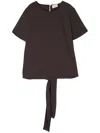 P.a.r.o.s.h Rear Tie-fastening Blouse In Brown