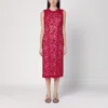 P.a.r.o.s.h Guipure Lace Midi Dress In Red