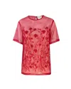 P.a.r.o.s.h Sorgente Floral Embroidered Top In Red