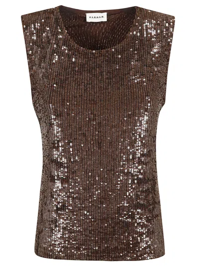 P.a.r.o.s.h Regular Fit Comfortable Shirt For Women In Brown