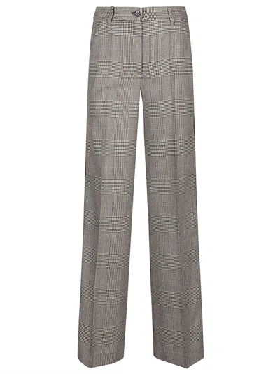 P.a.r.o.s.h Lillie Pants Wide-leg Pressed Crease In Grey
