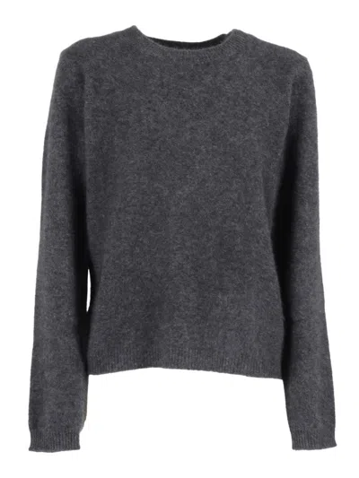 P.A.R.O.S.H RELAXED CROPPED SWEATER IN SOFT RACCOON FUR