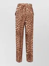 P.a.r.o.s.h Relaxed Fit Leopard Print Silk Pants In Animal Print