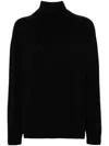 P.a.r.o.s.h Relaxed Fit Black Turtleneck Sweater In Luxurious Wool Blend In Black