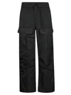 P.a.r.o.s.h Relaxed Fit Cargo Pants With Drawstring Waist In Black