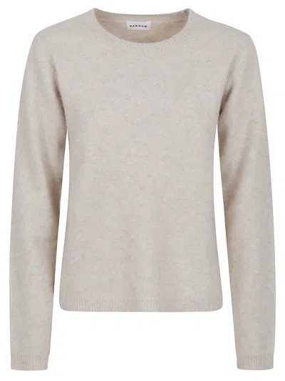 P.A.R.O.S.H PAROSH RELAXED-FIT CREWNECK SWEATER IN LUXURIOUS RACCOON FUR