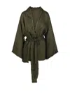 P.A.R.O.S.H PAROSH RELAXED-FIT LINEN KIMONO WITH FRAYED EDGES