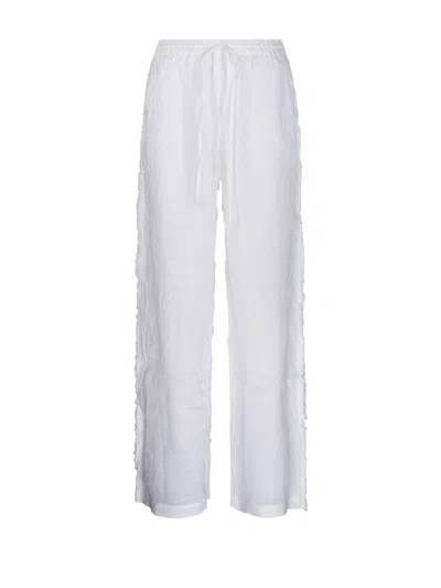 P.A.R.O.S.H PAROSH RELAXED FIT LINEN PANTS