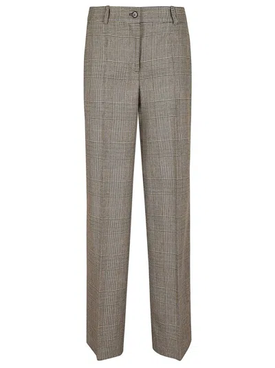 P.a.r.o.s.h . Relaxed-fit Pants With Classic Check Pattern In Brown