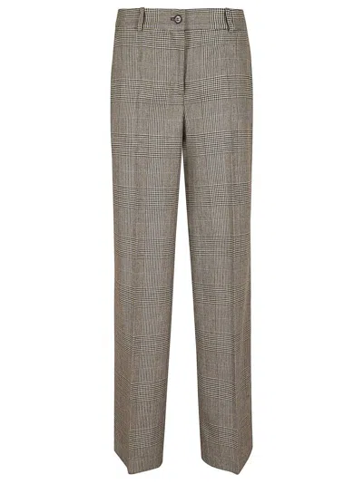 P.a.r.o.s.h Relaxed-fit Pants With Classic Check Pattern In Brown