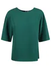 P.a.r.o.s.h . Relaxed-fit Polyester Top With Keyhole Detail In Green