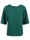 P.a.r.o.s.h . Relaxed-fit Polyester Top With Keyhole Detail In Green