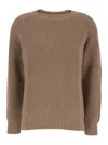 P.a.r.o.s.h Brown Knit Crewneck Sweater