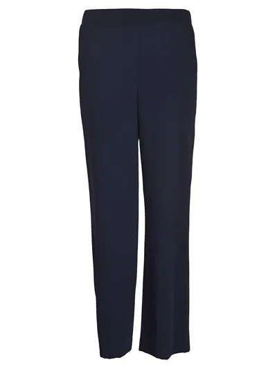 P.a.r.o.s.h . Relaxed Fit Straight Leg Pants With Elasticated Waistband In Blue