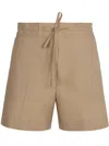 P.a.r.o.s.h . Bermuda Shorts With Drawstring Waist In Neutral