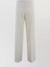 P.a.r.o.s.h Relaxed Fit Textured Fabric Wide Leg Trousers In Gray
