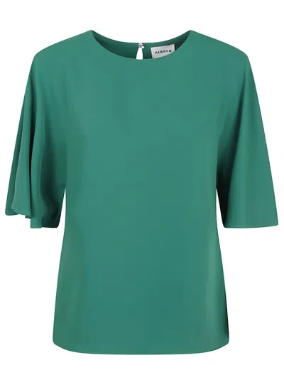 P.a.r.o.s.h Parosh Relaxed-fit Top With Flowing Sleeves In Green