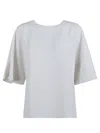 P.a.r.o.s.h . Relaxed-fit Top With Wide Sleeves And Keyhole Detail In White
