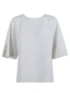P.a.r.o.s.h . Relaxed-fit Top With Wide Sleeves And Keyhole Detail In White