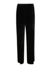 P.a.r.o.s.h Parosh Lille Wool Blue Trousers In Black