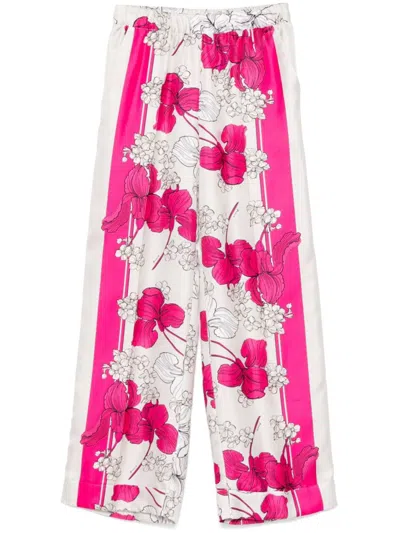P.A.R.O.S.H PAROSH RELAXED FLORAL PRINT SERENELLA TROUSERS