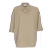 P.a.r.o.s.h Parosh Relaxed Oversized Cotton Shirt With Button Closure In Multi