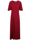 P.a.r.o.s.h . Relaxed Silhouette Evening Dress With Keyhole Back Detail In Red