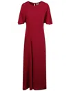 P.a.r.o.s.h . Relaxed Silhouette Evening Dress With Keyhole Back Detail In Red