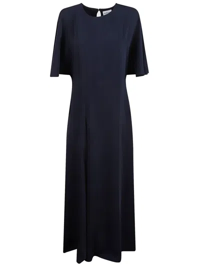 P.A.R.O.S.H P.A.R.O.S.H. RELAXED SILHOUETTE MAXI DRESS WITH KEYHOLE BACK DETAIL