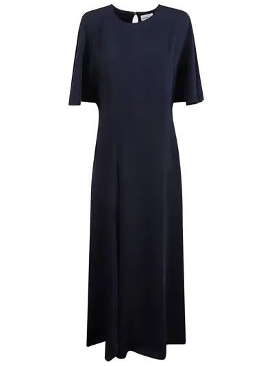 P.A.R.O.S.H RELAXED SILHOUETTE MAXI DRESS WITH KEYHOLE BACK DETAIL