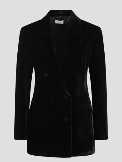 P.a.r.o.s.h Relur24 Velvet Blazer In Black