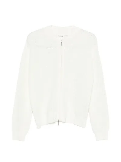P.a.r.o.s.h Renfield Zip-up Cardigan In White