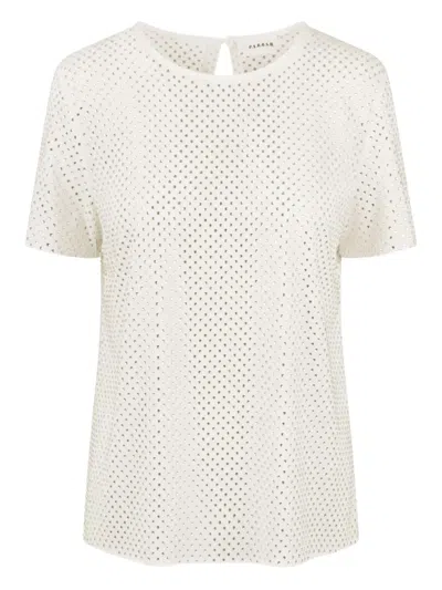 P.a.r.o.s.h Rhinestone-embellished Blouse In Neutrals