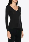 P.a.r.o.s.h P. A.r. O.s. H. Maglia In Lana Con Scollo A V In Gray
