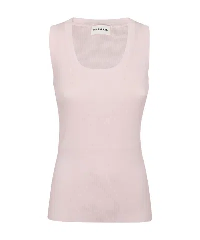 P.a.r.o.s.h Rib Knitted Vest In Fior Di Pesco