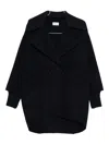 P.a.r.o.s.h P. A.r. O.s. H. Double-breasted Beige Coat In Black